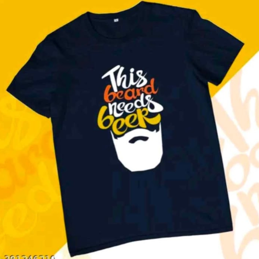 New Navy Graphic Tee - This Beard Needs Beer